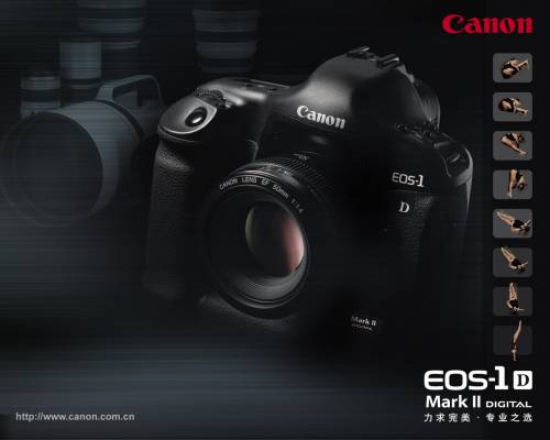 Черный фотоаппарат Canon